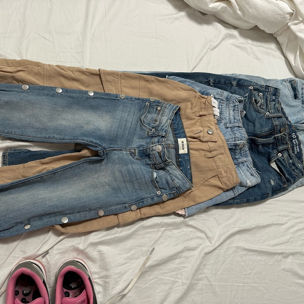 Hudson Jeans Kids Bottoms in Blue and Tan